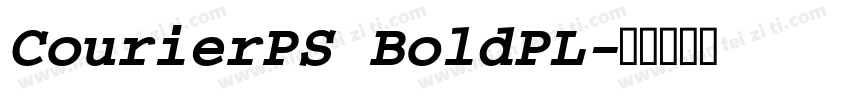 CourierPS BoldPL字体转换
